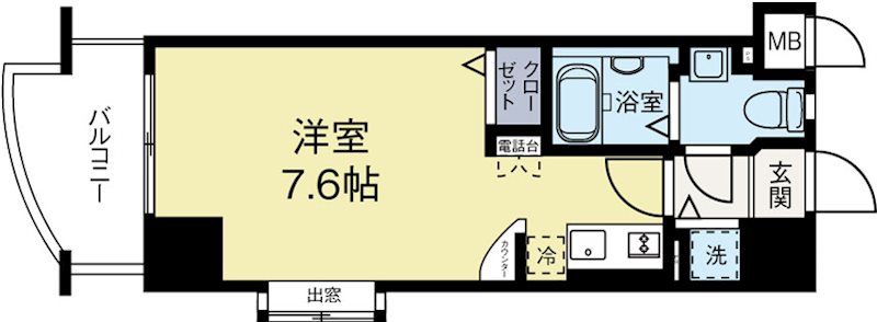 エンクレスト天神東 406号室 間取り