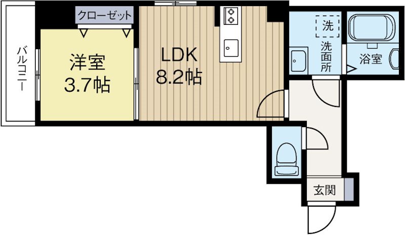 リバティ神屋 902号室 間取り