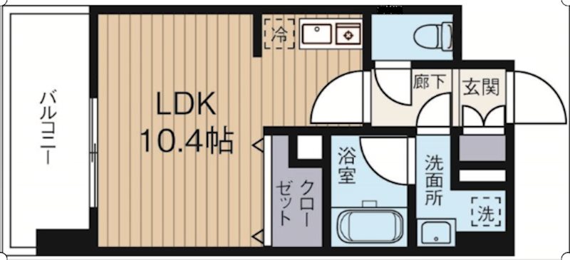 LANDIC　S4173 1008号室 間取り