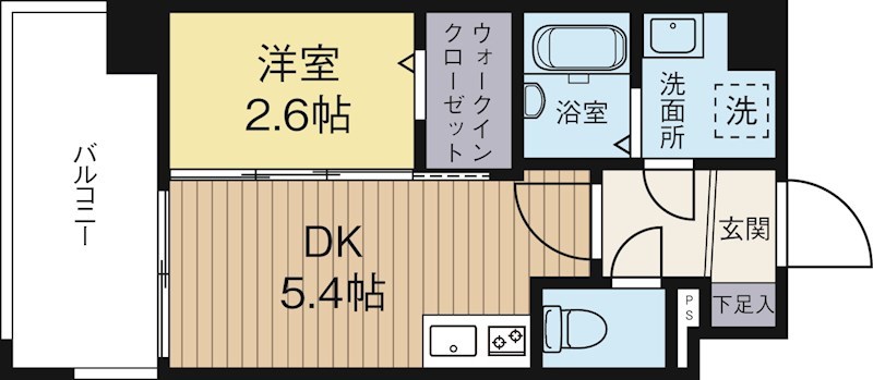 モダンパラッツォ天神プレシャス 602号室 間取り