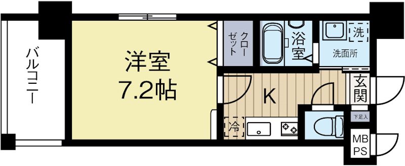 レジディア博多2 306号室 間取り