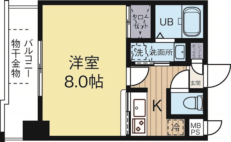 エンクレスト博多駅前2 605号室 間取り