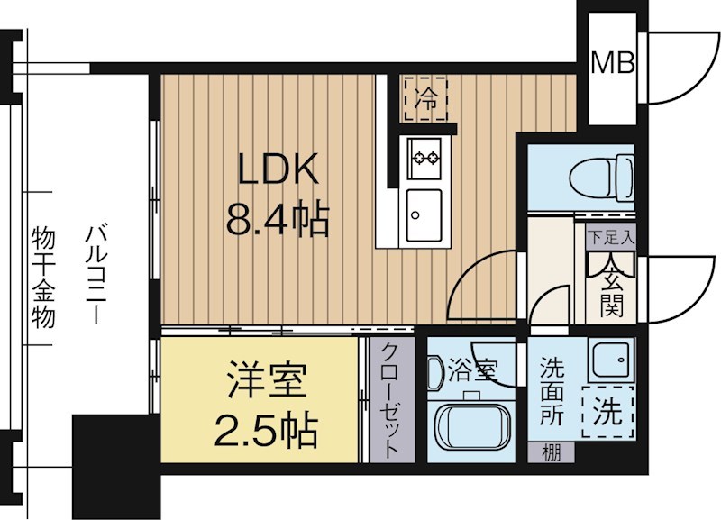 ドゥーエ赤坂 1205号室 間取り