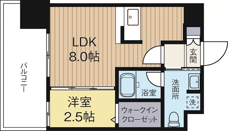 ドゥーエ赤坂 1117号室 間取り