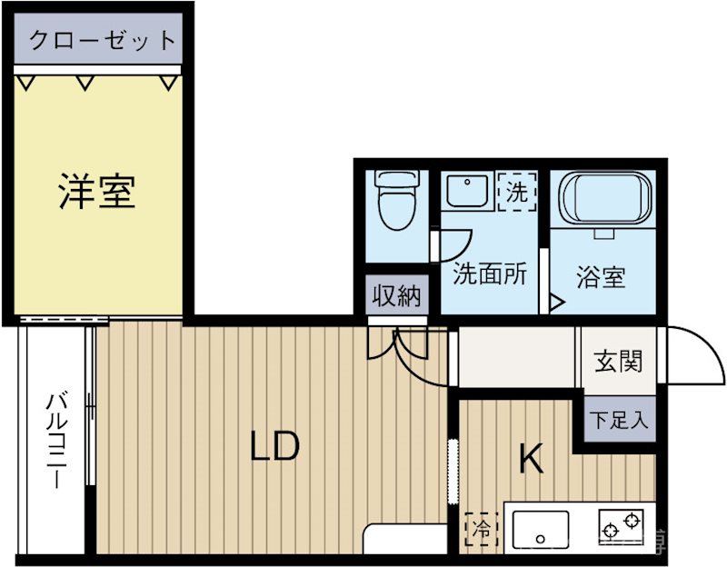 ベリー吉塚 103号室 間取り