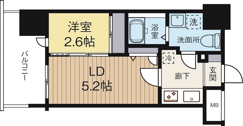 グランフォーレ呉服町 1103号室 間取り