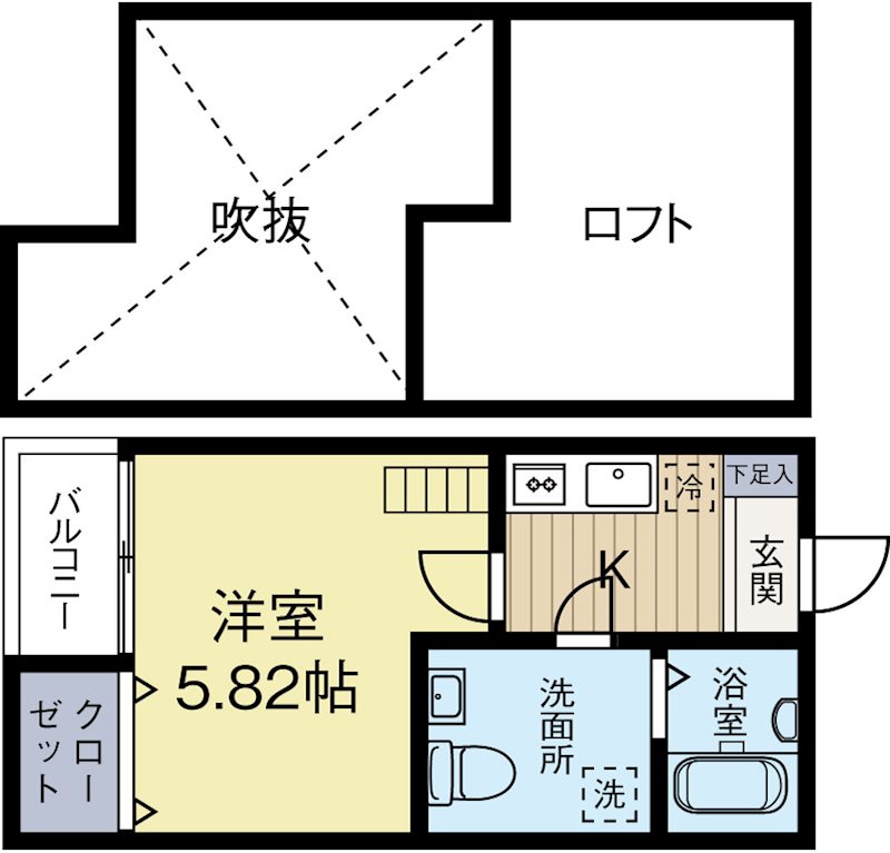 プレジール吉塚 103号室 間取り