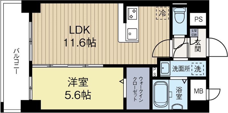 レトワール吉塚 203号室 間取り