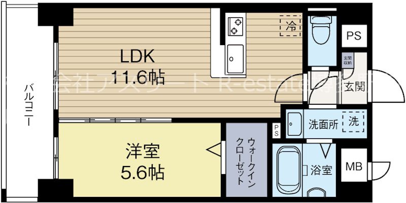 カーサビアンカ西公園 102号室 間取り