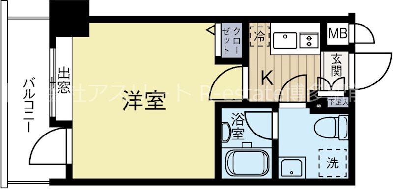 アクタス博多駅東 904号室 間取り