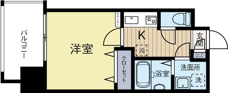 エンクレスト博多駅前3 1007号室 間取り