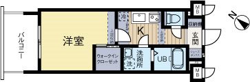 エンクレスト博多駅東 1107号室 間取り