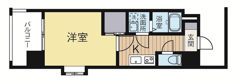 Rupieレジデンス渡辺通 704号室 間取り