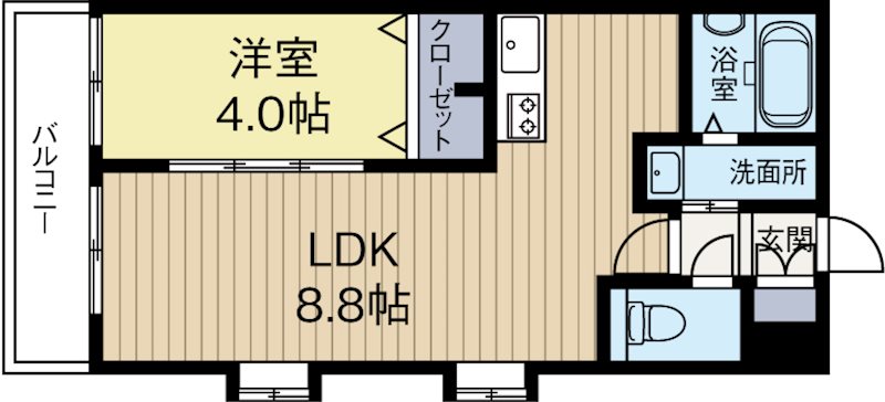 シャローム天神北 802号室 間取り