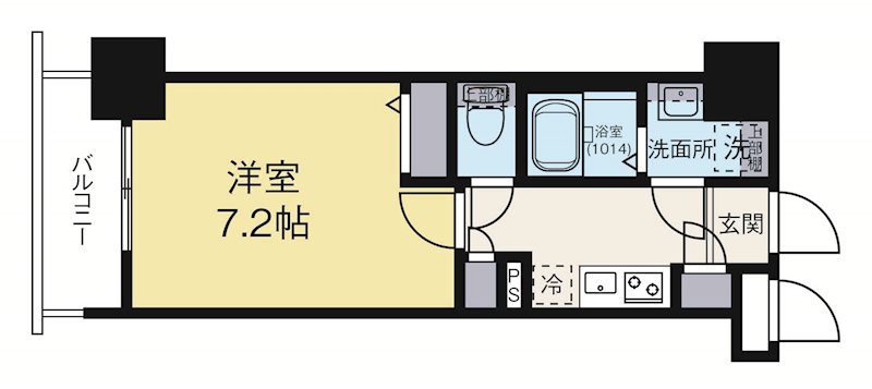 エステムプラザ天神EASTプレミアムタワー 802号室 間取り