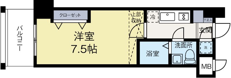 No67BENEFIT21博多 607号室 間取り