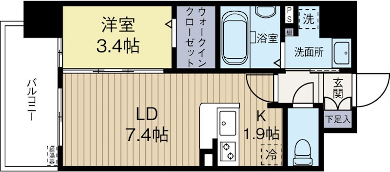 ラクラス呉服町 903号室 間取り