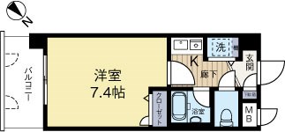 ライオンズプラザ博多駅南 711号室 間取り