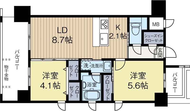 アルファシオベイス博多 201号室 間取り