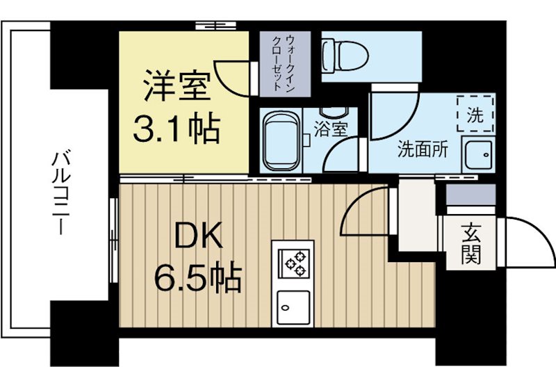 ランディックM322 1003号室 間取り