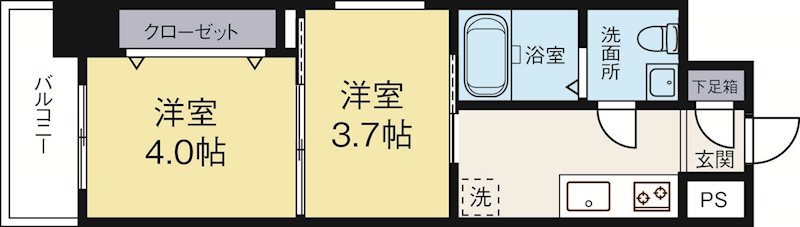 リファレンス博多駅前 1101号室 間取り