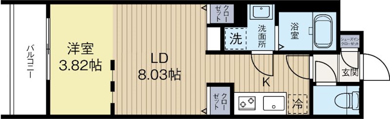 Branche博多住吉 405号室 間取り