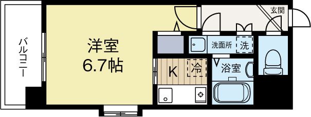 和光レジデンス薬院 505号室 間取り