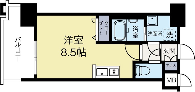 エンクレスト天神LIFE 903号室 間取り