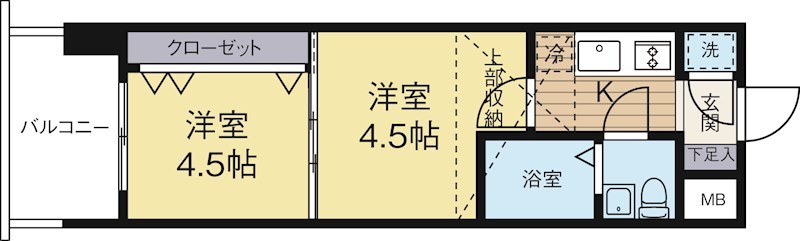 No48 PROJECT2100博多 506号室 間取り