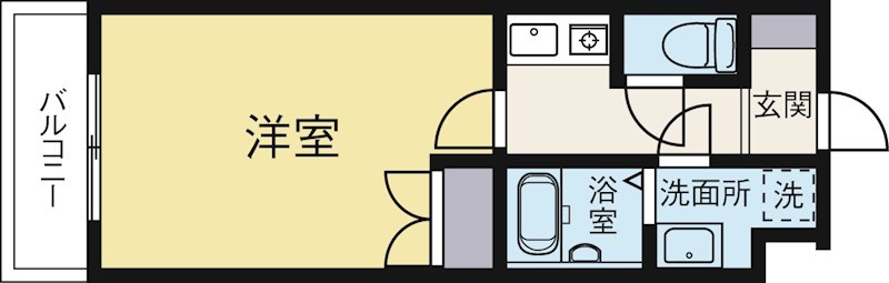 ホワイトスクエア薬院 202号室 間取り