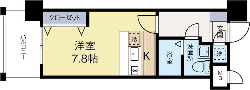 ギャランティー21博多ORIENTBLDNo.66 215号室 間取り