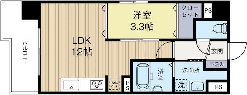 レジディア博多東 706号室 間取り