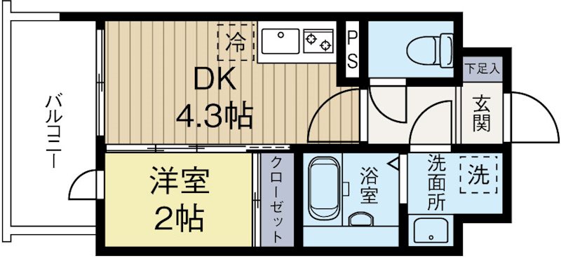 MODERNPALAZZO大濠スクエア 302号室 間取り