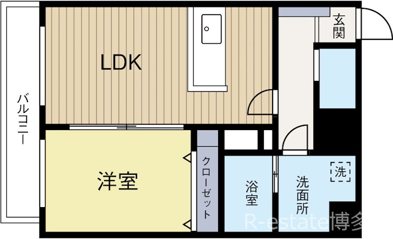 エムティースクエア吉塚駅前 605号室 間取り