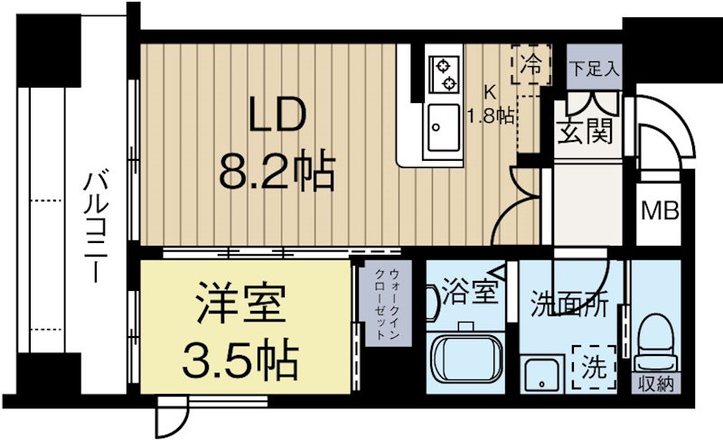 ネストピア博多ガーデン 702号室 間取り