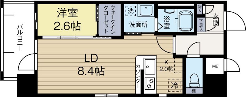 ネストピア博多駅前3 301号室 間取り