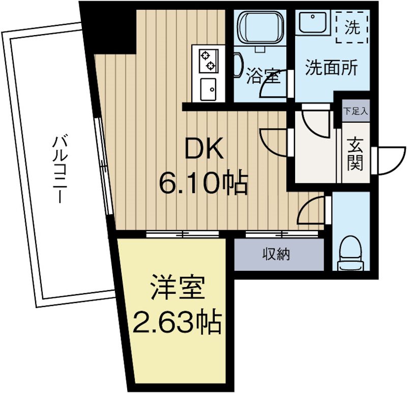 MODERN PALAZZO KEGO SUN 803号室 間取り