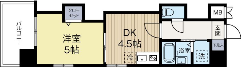 レジディア博多 608号室 間取り