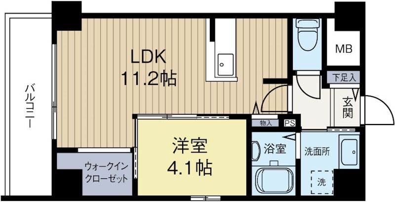 フォレストドルフ天神 403号室 間取り