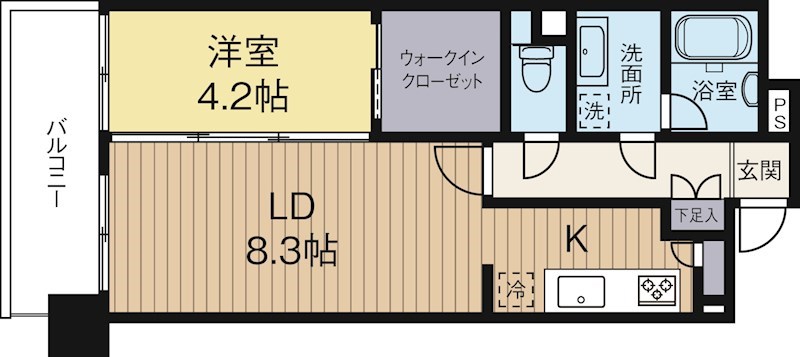 アソシアグロッツォタイムズスイート博多 602号室 間取り