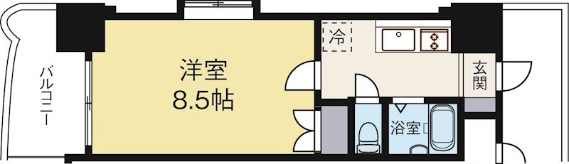 ロイヤル博多駅東84 1301号室 間取り