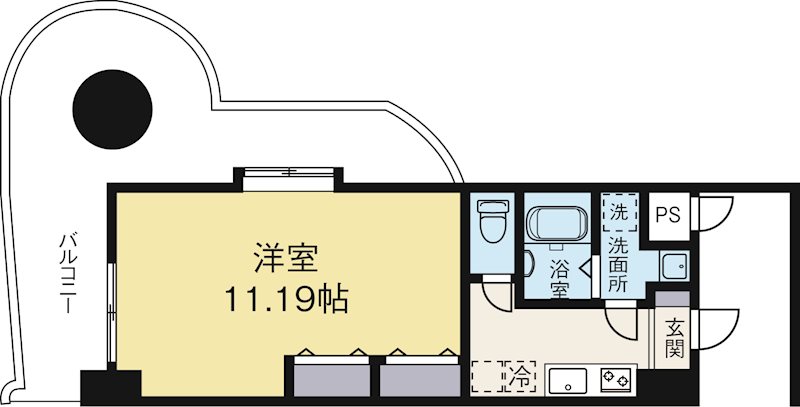 ロイヤルリバービュー143 1007号室 間取り