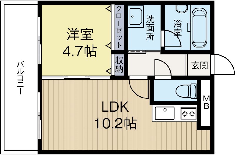 博多ブライトンハウス2 301号室 間取り