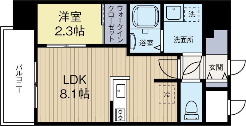アレム吉塚 701号室 間取り