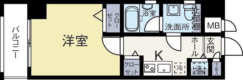 ピュアドームリージェント薬院 801号室 間取り