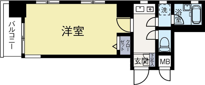 ダイナコート大博通リ 1104号室 間取り