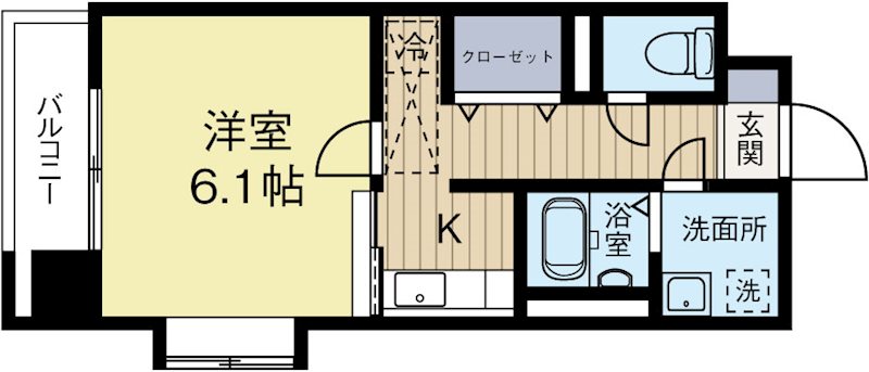 セレーノコンフォート大手門 501号室 間取り