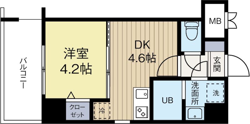 ジェイド博多 606号室 間取り