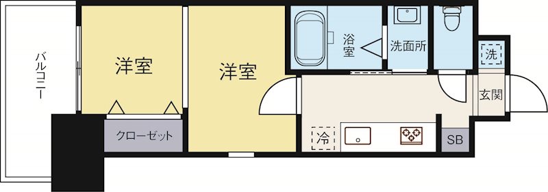 No.111CLUBORIENTBLD 911号室 間取り