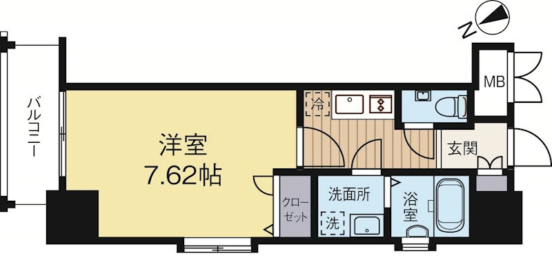 レスプリメゾンデリス 801号室 間取り